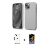 ieg™ iPhone 14 Kılıf Kozmos Yansıma Özel Seri - Siyah Buffer Hayalet Cam Ekran Koruyucu + Shine Kamera Lens - SH