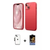 ieg™ iPhone 14 Kılıf Kozmos Yansıma Özel Seri - Siyah Buffer Hayalet Cam Ekran Koruyucu + Shine Kamera Lens - SH