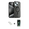 ieg™ iPhone 14 Kılıf Nova Asil Prime - Şeffaf 360 Full Body Arka Koruyucu + Diamond Kamera Lens - SABE