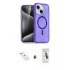 ieg™ iPhone 14 Kılıf Nova Asil Prime - Şeffaf Pasifik Cam Ekran Koruyucu + Diamond Kamera Lens - SABE