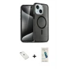 ieg™ iPhone 14 Kılıf Nova Asil Prime - Şeffaf Pasifik Cam Ekran Koruyucu + Diamond Kamera Lens - SABE