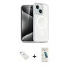 ieg™ iPhone 14 Kılıf Nova Asil Prime - Şeffaf Pasifik Cam Ekran Koruyucu + Diamond Kamera Lens - SABE