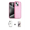 ieg™ iPhone 14 Kılıf Nova Asil Prime - Siyah Bilvis 3D Mat Cam Ekran Koruyucu + Shine Kamera Lens - GI