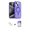 ieg™ iPhone 14 Kılıf Nova Asil Prime - Siyah Bilvis 5in1 3D Magic Cam Ekran Koruyucu + Diamond Kamera Lens - PE