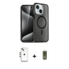 ieg™ iPhone 14 Kılıf Nova Asil Prime - Siyah Joko Magic 5D Hayalet Cam + Shine Kamera Lens - GI