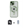 ieg™ iPhone 14 Kılıf Nova Işık Özel Seri - Siyah Joko Magic 5D Cam + PVD Metal Kamera Lens - GS