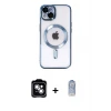 ieg™ iPhone 14 Kılıf Nova Işık Özel Seri - Siyah Joko Magic 5D Cam + PVD Metal Kamera Lens - GS