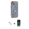 ieg™ iPhone 14 Kılıf Nova Işık Prime - Şeffaf 360 Full Body Arka Koruyucu + Diamond Kamera Lens - PE