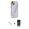 ieg™ iPhone 14 Kılıf Nova Işık Prime - Şeffaf 360 Full Body Arka Koruyucu + Diamond Kamera Lens - PE