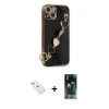 ieg™ iPhone 14 Kılıf Nova Işık Prime - Şeffaf 360 Full Body Arka Koruyucu + Diamond Kamera Lens - PE