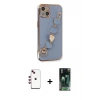 ieg™ iPhone 14 Kılıf Nova Işık Prime - Şeffaf 360 Full Body Arka Koruyucu + Shine Kamera Lens - KI