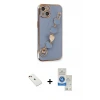 ieg™ iPhone 14 Kılıf Nova Işık Prime - Şeffaf Royal Nano Ekran Koruyucu + Diamond Kamera Lens - KI