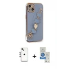 ieg™ iPhone 14 Kılıf Nova Işık Prime - Şeffaf Royal Nano Ekran Koruyucu + Shine Kamera Lens - GI