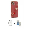 ieg™ iPhone 14 Kılıf Nova Işık Prime - Şeffaf Royal Nano Ekran Koruyucu + Shine Kamera Lens - GI