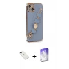ieg™ iPhone 14 Kılıf Nova Işık Prime - Siyah Bilvis 5in1 3D Magic Cam Ekran Koruyucu + Diamond Kamera Lens - YL