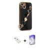 ieg™ iPhone 14 Kılıf Nova Işık Prime - Siyah Bilvis 5in1 3D Magic Cam Ekran Koruyucu + Diamond Kamera Lens - YL