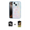 ieg™ iPhone 14 Kılıf Odak Prime - Siyah Buffer Cam Ekran Koruyucu + PVD Metal Kamera Lens - TU