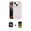 ieg™ iPhone 14 Kılıf Odak Prime - Siyah Buffer Cam Ekran Koruyucu + PVD Metal Kamera Lens - TU