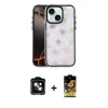 ieg™ iPhone 14 Kılıf Odak Prime - Siyah Buffer Cam Ekran Koruyucu + PVD Metal Kamera Lens - TU