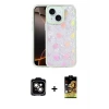 ieg™ iPhone 14 Kılıf Odak Prime - Siyah Buffer Cam Ekran Koruyucu + PVD Metal Kamera Lens - TU