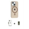 ieg™ iPhone 14 Kılıf Pusula Form Özel Seri - Siyah Joko Magic 5D Hayalet Cam + Shine Kamera Lens - GD