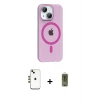 ieg™ iPhone 14 Kılıf Pusula Form Özel Seri - Siyah Joko Magic 5D Hayalet Cam + Shine Kamera Lens - GD
