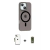 ieg™ iPhone 14 Kılıf Pusula Form Özel Seri - Siyah Joko Magic 5D Hayalet Cam + Shine Kamera Lens - GD