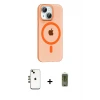 ieg™ iPhone 14 Kılıf Pusula Form Özel Seri - Siyah Joko Magic 5D Hayalet Cam + Shine Kamera Lens - GD
