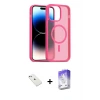 ieg™ iPhone 14 Kılıf Siluet Minimal Prime - Siyah Bilvis 5in1 3D Magic Cam Ekran Koruyucu + Diamond Kamera Lens - SABE