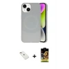 ieg™ iPhone 14 Kılıf Ufuk Serisi - Siyah Buffer Cam Ekran Koruyucu + Diamond Kamera Lens - KI