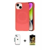 ieg™ iPhone 14 Kılıf Ufuk Serisi - Siyah Buffer Cam Ekran Koruyucu + Shine Kamera Lens - MI