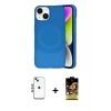ieg™ iPhone 14 Kılıf Ufuk Serisi - Siyah Buffer Cam Ekran Koruyucu + Shine Kamera Lens - MI