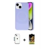 ieg™ iPhone 14 Kılıf Ufuk Serisi - Siyah Buffer Cam Ekran Koruyucu + Shine Kamera Lens - MI