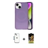 ieg™ iPhone 14 Kılıf Ufuk Serisi - Siyah Buffer Cam Ekran Koruyucu + Shine Kamera Lens - MI