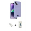 ieg™ iPhone 14 Kılıf Vadi Çizgi Prime - Şeffaf Pasifik Cam Ekran Koruyucu + Diamond Kamera Lens - SABE