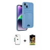 ieg™ iPhone 14 Kılıf Vadi Çizgi Prime - Siyah Buffer Cam Ekran Koruyucu + Shine Kamera Lens - MI
