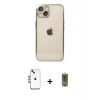 ieg™ iPhone 14 Kılıf Vadi Minimal - Siyah Joko Magic 5D Hayalet Cam + Shine Kamera Lens - MI
