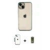 ieg™ iPhone 14 Kılıf Vadi Minimal - Siyah Joko Magic 5D Hayalet Cam + Shine Kamera Lens - MI