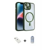 ieg™ iPhone 14 Kılıf Yadigar Asil Koleksiyonu - Siyah Joko Magic 5D Cam + Diamond Kamera Lens - KI