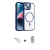 ieg™ iPhone 14 Kılıf Yadigar Asil Koleksiyonu - Siyah Joko Magic 5D Cam + Diamond Kamera Lens - KI