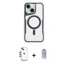 ieg™ iPhone 14 Kılıf Yadigar Klasik Özel Seri - Siyah Joko Magic 5D Cam + Shine Kamera Lens - YL