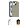 ieg™ iPhone 14 Kılıf Yankı Form Serisi - Siyah Buffer Cam Ekran Koruyucu + Shine Kamera Lens - GD
