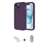 ieg™ iPhone 14 Kılıf Yankı Yansıma Özel Seri - Siyah Joko Magic 5D Cam + Diamond Kamera Lens - KI
