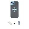 ieg™ iPhone 14 Kılıf Yörünge Çizgi - Siyah Joko Magic 5D Cam + Diamond Kamera Lens - SABE