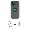ieg™ iPhone 14 Kılıf Yörünge Çizgi - Siyah Joko Magic 5D Cam + Shine Kamera Lens - MI