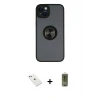ieg™ iPhone 14 Kılıf Yörünge Çizgi - Siyah Joko Magic 5D Hayalet Cam + Diamond Kamera Lens - SABE