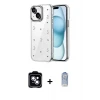 ieg™ iPhone 14 Kılıf Yörünge Form - Siyah Joko Magic 5D Cam + PVD Metal Kamera Lens - MI