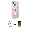 ieg™ iPhone 14 Kılıf Yörünge Işık Prime - Siyah Buffer Cam Ekran Koruyucu + Shine Kamera Lens - SH