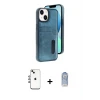 ieg™ iPhone 14 Kılıf Yörünge Işık Serisi - Siyah Joko Magic 5D Cam + Shine Kamera Lens - GI