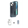 ieg™ iPhone 14 Kılıf Yörünge Işık Serisi - Siyah Joko Magic 5D Cam + Shine Kamera Lens - GI